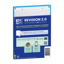 Oxford Pack de 30 FlashCards 2.0 - Formato A5 - Cuadricula 5x5mm - Cartulina de 250g - Digitalizacion de Textos con App - Color Turquesa