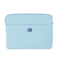 Oxford Young Proof B-Case Funda para Portatiles hasta 14" - RPET Reciclado - Bolsillo Frontal con Cremallera - Acolchado y Suave - 350x265x28mm - Color Azul Claro