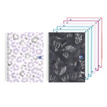 Oxford Cuaderno de Espiral - Formato A4+ - 120 Hojas - Cuadricula 5x5mm - Tapa Extradura - Digitalizacion de Textos con App - Colores Surtidos