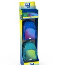 Oxford Gradient Expositor con 4 Mochilas y 6 Estuches - Colores Surtidos