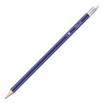 Pelikan CJ12 Lapiz de Grafito HB con Goma - Hexagonal - Ergonomico - Madera Barnizada - Color Azul