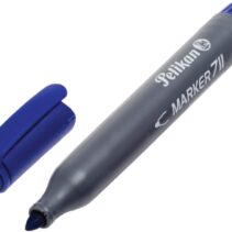 Pelikan 711F Rotulador Permanente - Punta de Fibra Redonda Gruesa - Secado Rapido - Resistente al Agua - Color Azul