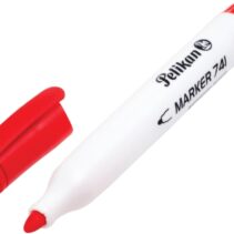 Pelikan 741F Rotulador para Pizarra Blanca - Punta de 2mm - Capuchon Antisecado - Borrable en Seco - Color Rojo