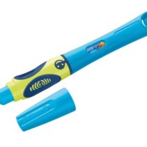 Pelikan Griffix Pluma Estilografica para Zurdos - Plumin de Acero Inoxidable - 3 Puntos de Agarre con Indicador - Ergonomico - Tapa Protectora - Color Azul