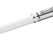 Pelikan Jazz Classic Boligrafo Retractil - Trazo de 1mm - Mecanismo de Giro - Capuchon y Clip Cromados - Recambio 337M Negro - Estuche de Regalo - Color Blanco