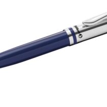 Pelikan Jazz Classic Boligrafo Retractil - Trazo de 1mm - Mecanismo de Giro - Capuchon y Clip Cromados - Recambio 337M Negro - Estuche de Regalo - Color Azul Marino