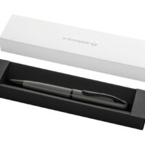 Pelikan Jazz Noble Boligrafo Retractil - Trazo de 1mm - Mecanismo de Giro - Recambio 337M Azul - Estuche de Regalo - Cuerpo Satinado - Color Gris Oscuro
