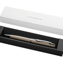 Pelikan Jazz Noble Boligrafo Retractil - Trazo de 1mm - Mecanismo de Giro - Recambio 337M Azul - Estuche de Regalo - Cuerpo Satinado - Color Pardo