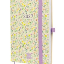 Finocam Capri Agenda de Tapa Blanda en Catalan - 16 Meses - Semana Vista Horizontal - Formato F4 - 118x168mm - Papel de 80g/m2 - Bolsillo Interior - Cierre con Goma - Multicolor