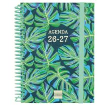 Finocam Diva Agenda Escolar 26/27 en Catalan - Semana Vista Horizontal - Formato 8º - 120x164mm - Tapas de Carton Forrado - Papel de 80g/m2 - Espiral - Esquinas Microperforadas - Multicolor