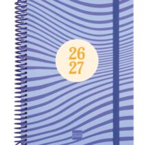 Finocam Diva Agenda Escolar 26/27 en Catalan - Semana Vista Horizontal - Formato 4º - 155x212mm - Tapas de Carton Forrado - Papel de 80g/m2 - Espiral - Esquinas Microperforadas - Multicolor