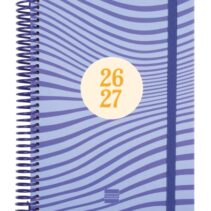 Finocam Diva Agenda Escolar 26/27 en Catalan - 1 Dia por Pagina - Formato 4º - 155x212mm - Tapas de Carton Forrado - Papel de 80g/m2 - Espiral - Esquinas Microperforadas - Multicolor