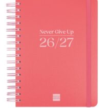 Finocam Cosmo Flex Agenda Escolar 26/27 en Catalan - 1 Dia por Pagina - Formato 4º - 155x212mm - Tapas de Polipropileno - Papel de 80g/m2 - Espiral - Esquinas Microperforadas - Color Rojo