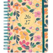 Finocam Cosmo Cart Agenda Escolar 26/27 en Catalan - 1 Dia por Pagina - Formato 4º - 155x212mm - Tapas de Carton Forrado - Papel de 80g/m2 - Espiral - Esquinas Microperforadas - Multicolor