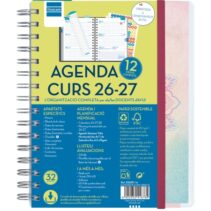 Finocam Magistral Agenda Escolar 26/27 en Catalan - Semana Vista Horizontal - Formato 4º - 155x212mm - Tapas de Polipropileno - Papel de 80g/m2 - Espiral - Esquinas Microperforadas - Multicolor