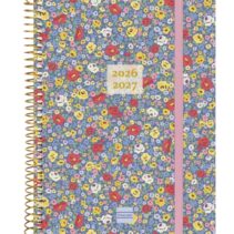 Finocam Espiral Agenda Internacional - 18 Meses - Semana Vista Horizontal - Formato E10 - 155x212mm - Tapas de Polipropileno - Papel de 80g/m2 - Esquinas Microperforadas - Multicolor