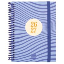 Finocam Diva Agenda Escolar 26/27 - Semana Vista Horizontal - Formato 8º - 120x164mm - Tapas de Carton Forrado - Papel de 80g/m2 - Espiral de Plastico - Esquinas Microperforadas - Multicolor