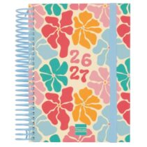 Finocam Diva Agenda Escolar 26/27 - 1 Dia por Pagina - Formato 8º - 120x164mm - Tapas de Carton Forrado - Papel de 80g/m2 - Espiral de Plastico - Esquinas Microperforadas - Multicolor