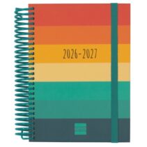 Finocam Diva Agenda Escolar 26/27 - 1 Dia por Pagina - Formato 8º - 120x164mm - Tapas de Carton Forrado - Papel de 80g/m2 - Espiral de Plastico - Esquinas Microperforadas - Multicolor