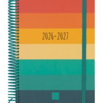 Finocam Diva Agenda Escolar 26/27 - 1 Dia por Pagina - Formato 4º - 155x212mm - Tapas de Carton Forrado - Papel de 80g/m2 - Espiral de Plastico - Esquinas Microperforadas - Multicolor