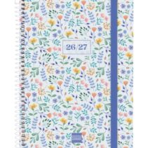 Finocam Secundaria Agenda Escolar 26/27 - Semana Vista Horizontal - Formato 4º - 155x212mm - Tapas de Polipropileno - Papel de 80g/m2 - Espiral Metalica - Esquinas Microperforadas - Multicolor
