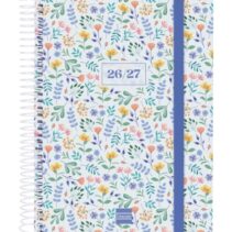 Finocam Secundaria Agenda Escolar 26/27 - 1 Dia por Pagina - Formato 4º - 155x212mm - Tapas de Polipropileno - Papel de 80g/m2 - Espiral Metalica - Esquinas Microperforadas - Multicolor