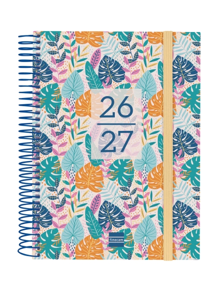 Finocam Secundaria Agenda Escolar 26/27 - 1 Dia por Pagina - Formato 4º - 155x212mm - Tapas de Polipropileno - Papel de 80g/m2 - Espiral Metalica - Esquinas Microperforadas - Multicolor