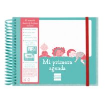 Finocam Infantil.2 Agenda sin Fechar - 1 Dia por Pagina - 160x130mm - Tapas de Polipropileno - Papel de 90g/m2 - Espiral de Plastico - Cierre con Goma - Color Turquesa