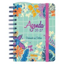 Finocam Talkual Agenda Escolar 26/27 - Semana Vista Horizontal - Formato 8º - 120x169mm - Tapa Dura - Papel de 100g/m2 - Espiral Metalica - Multicolor