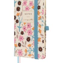 Finocam Moniquilla Cuaderno de Tapa Dura - 72 Hojas - 90x150mm - Papel Crema de 80g/m2 - Liso - Bolsillo Interior - Cierre con Goma - Hojas Microperforadas - Multicolor