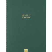 Finocam Haiku Planificador sin Fechar - Internacional - Mes Vista - Formato Y11 - 165x240mm - Papel de 95g/m2 - Hojas con Punteado - 16 Meses - Color Verde