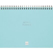 Finocam Haiku Planificador sin Fechar - Internacional - Semana Vista Vertical - 240x165mm - Tapa Dura - Papel de 95g/m2 - 57 Semanas - Espiral Metalica - Color Azul