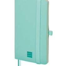 Finocam Nexo Cuaderno de Tapa Blanda - 72 Hojas - 90x150mm - Papel Crema de 80g/m2 - Liso - Bolsillo Interior - Cierre con Goma - Hojas Microperforadas - Color Turquesa
