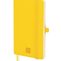 Finocam Nexo Cuaderno de Tapa Blanda - 72 Hojas - 90x150mm - Papel Crema de 80g/m2 - Liso - Bolsillo Interior - Cierre con Goma - Hojas Microperforadas - Color Amarillo
