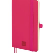 Finocam Nexo Cuaderno de Tapa Blanda - 72 Hojas - 90x150mm - Papel Crema de 80g/m2 - Liso - Bolsillo Interior - Cierre con Goma - Hojas Microperforadas - Color Fucsia
