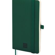 Finocam Nexo Cuaderno de Tapa Blanda - 72 Hojas - 90x150mm - Papel Crema de 80g/m2 - Liso - Bolsillo Interior - Cierre con Goma - Hojas Microperforadas - Color Verde Oscuro