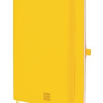 Finocam Nexo Cuaderno de Tapa Blanda - 72 Hojas - Formato A5 - 148x210mm - Papel Crema de 80g/m2 - Liso - Bolsillo Interior - Cierre con Goma - Hojas Microperforadas - Color Amarillo
