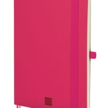 Finocam Nexo Cuaderno de Tapa Blanda - 72 Hojas - Formato A5 - 148x210mm - Papel Crema de 80g/m2 - Liso - Bolsillo Interior - Cierre con Goma - Hojas Microperforadas - Color Fucsia