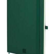 Finocam Nexo Cuaderno de Tapa Blanda - 72 Hojas - Formato A5 - 148x210mm - Papel Crema de 80g/m2 - Liso - Bolsillo Interior - Cierre con Goma - Hojas Microperforadas - Color Verde Oscuro