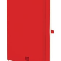 Finocam Nexo Cuaderno de Tapa Blanda - 72 Hojas - Formato B5 - 176x250mm - Papel Crema de 80g/m2 - Liso - Bolsillo Interior - Cierre con Goma - Hojas Microperforadas - Color Rojo