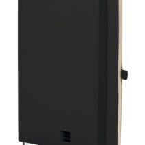 Finocam Nexo Cuaderno de Tapa Blanda - 72 Hojas - Formato A5 - 148x210mm - Papel Crema de 80g/m2 - Bolsillo Interior - Cierre con Goma - Portaboligrafo - Hojas Microperforadas - Color Negro