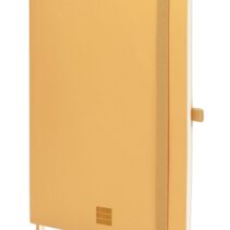 Finocam Nexo Cuaderno de Tapa Blanda - 72 Hojas - Formato A5 - 148x210mm - Papel Crema de 80g/m2 - Bolsillo Interior - Cierre con Goma - Portaboligrafo - Hojas Microperforadas - Color Camel