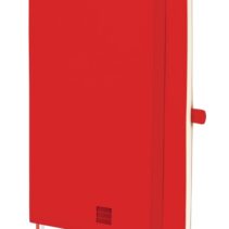 Finocam Nexo Cuaderno de Tapa Blanda - 72 Hojas - Formato A5 - 148x210mm - Rayado Horizontal - Papel Crema de 80g/m2 - Bolsillo Interior - Portaboligrafo - Hojas Microperforadas - Color Rojo