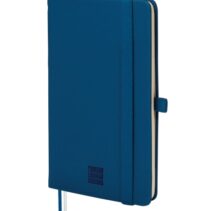 Finocam Nexo Cuaderno de Tapa Dura - 72 Hojas - 90x150mm - Papel Crema de 80g/m2 - Liso - Bolsillo Interior - Cierre con Goma - Hojas Microperforadas - Color Azul Marino