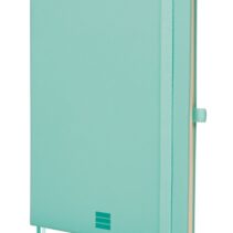 Finocam Nexo Cuaderno de Tapa Dura - 72 Hojas - Formato A5 - 148x210mm - Papel Crema de 80g/m2 - Liso - Bolsillo Interior - Cierre con Goma - Hojas Microperforadas - Color Turquesa