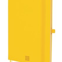 Finocam Nexo Cuaderno de Tapa Dura - 72 Hojas - Formato A5 - 148x210mm - Papel Crema de 80g/m2 - Liso - Bolsillo Interior - Cierre con Goma - Hojas Microperforadas - Color Amarillo