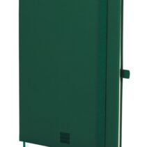 Finocam Nexo Cuaderno de Tapa Dura - 72 Hojas - Formato A5 - 148x210mm - Papel Crema de 80g/m2 - Liso - Bolsillo Interior - Cierre con Goma - Hojas Microperforadas - Color Verde Oscuro
