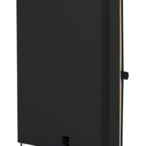 Finocam Nexo Cuaderno de Tapa Dura - 72 Hojas - Formato B5 - 176x250mm - Papel Crema de 80g/m2 - Liso - Bolsillo Interior - Cierre con Goma - Hojas Microperforadas - Color Negro