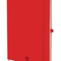 Finocam Nexo Cuaderno de Tapa Dura - 72 Hojas - Formato B5 - 176x250mm - Papel Crema de 80g/m2 - Liso - Bolsillo Interior - Cierre con Goma - Hojas Microperforadas - Color Rojo