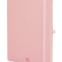 Finocam Nexo Cuaderno de Tapa Dura - 72 Hojas - Formato B5 - 176x250mm - Papel Crema de 80g/m2 - Liso - Bolsillo Interior - Cierre con Goma - Hojas Microperforadas - Color Rosa